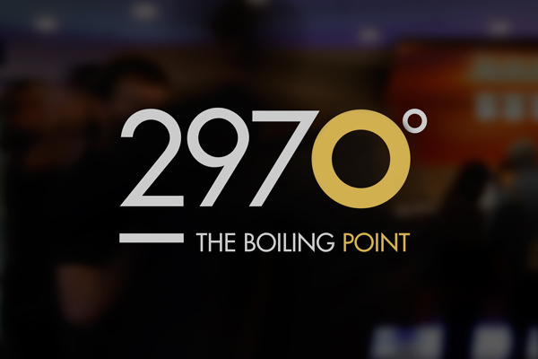A logo image of white and yellow text on a dark background featuring the numbers 2970 and the words 'The Boiling Point'